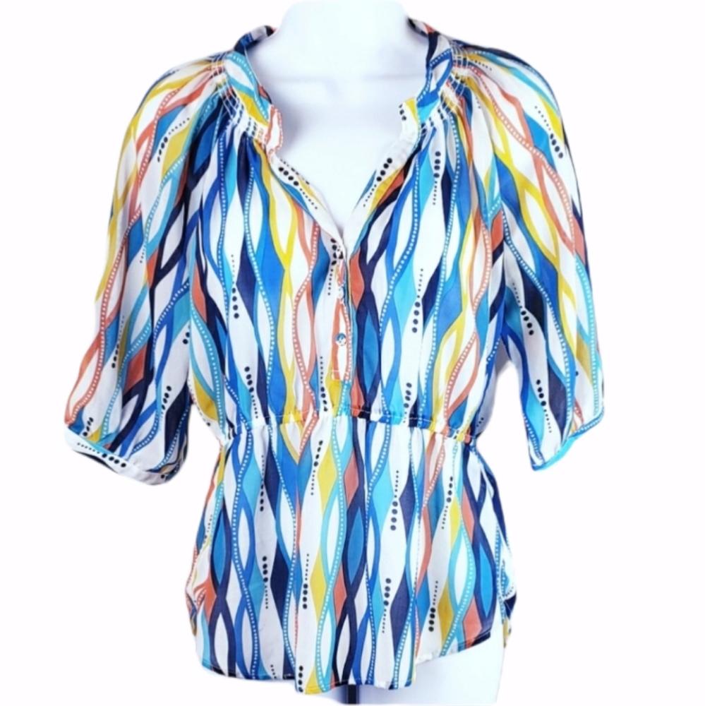 Colorful Patterned Women's Top